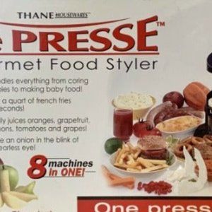 LE PRESSE DELUXE - MODEL TR-207-004 GOURMET FOOD STYLER 8 in 1 KITCHEN TOOL NEW